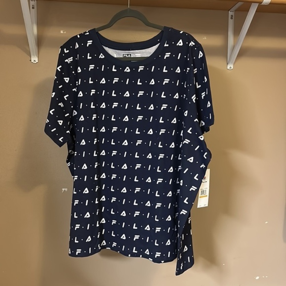 Fila Women's Tops Nwt Fila All Over Logo Tee Shirt Size 3X